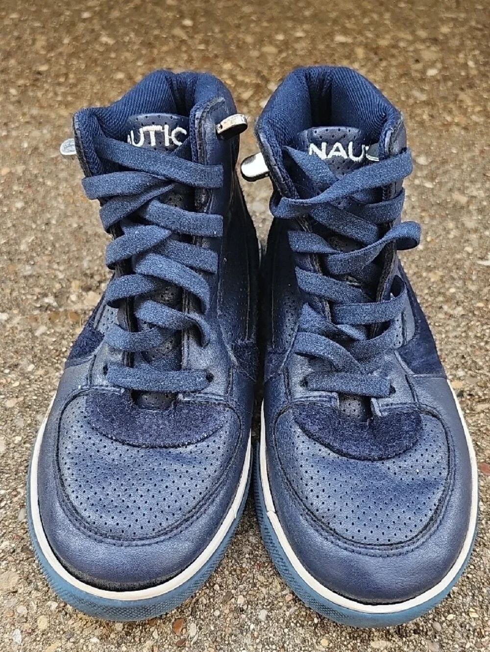Nautica Horizon Youth Navy Blue High-Top Sneakers Boys 1